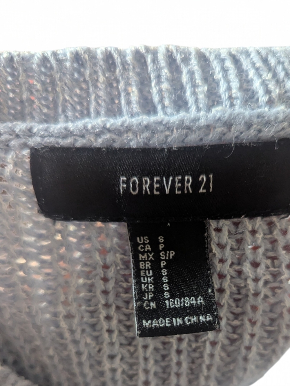 Forever 21 Cropped Knit Sweater Small - Picture 3 of 3
